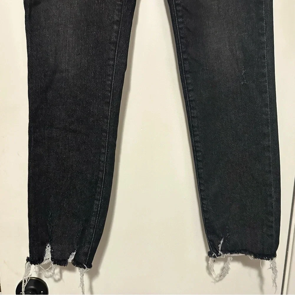 Risen black jeans frayed hem size 29/9 - Picture 3 of 9